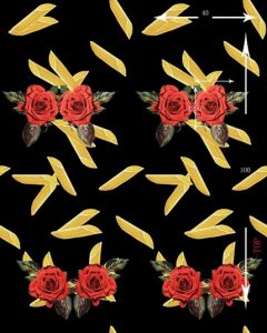 Ткань для платков
 Шифон микровискоза Розы/макароны